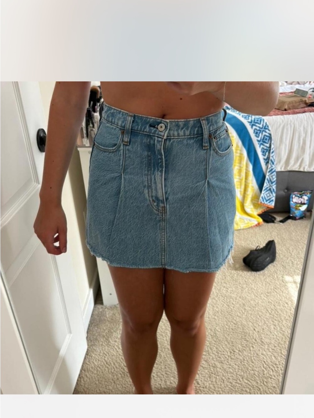 Abercrombie & Fitch Light Blue Denim Mini Skirt
